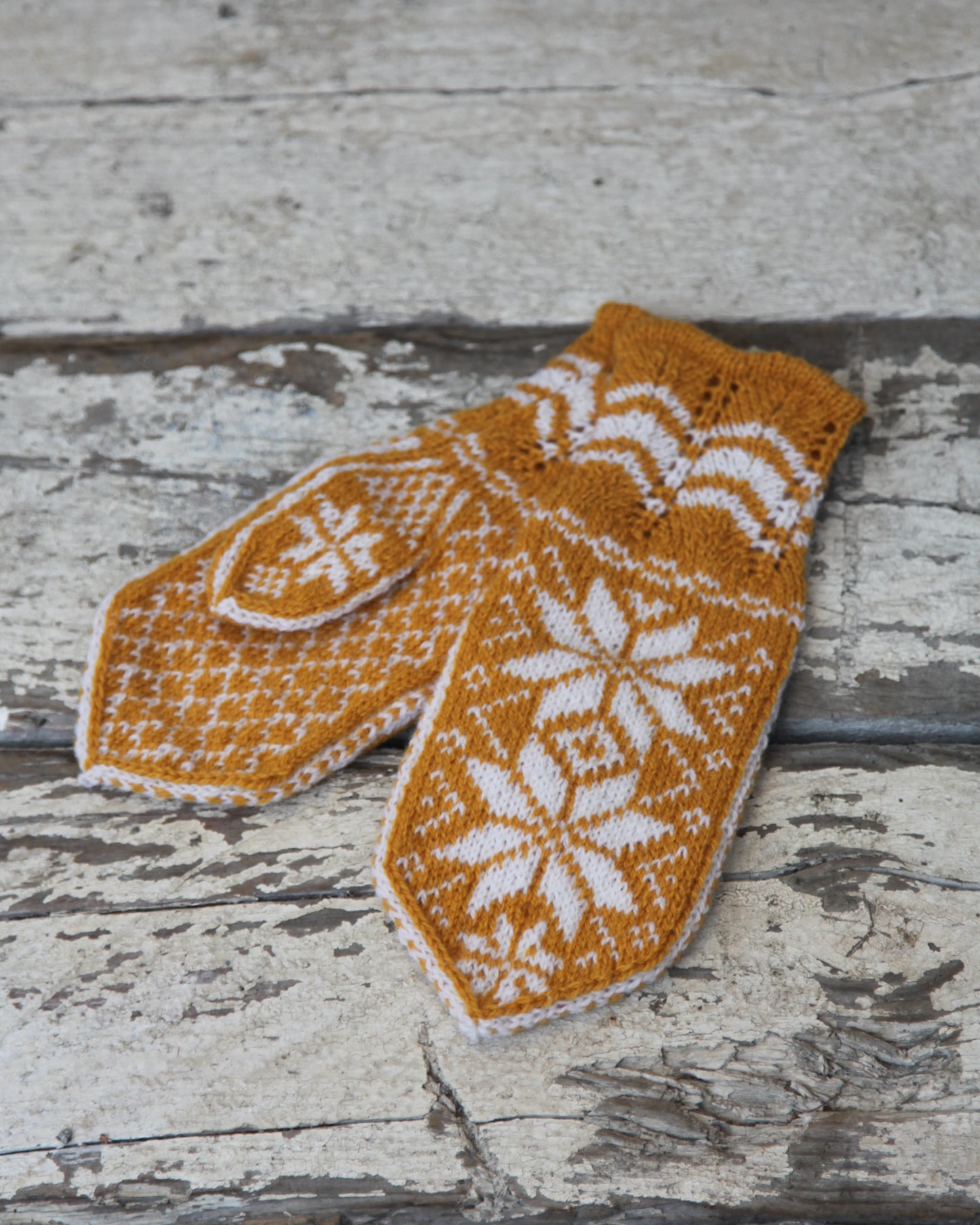 Rose mittens by Hillesvåg
