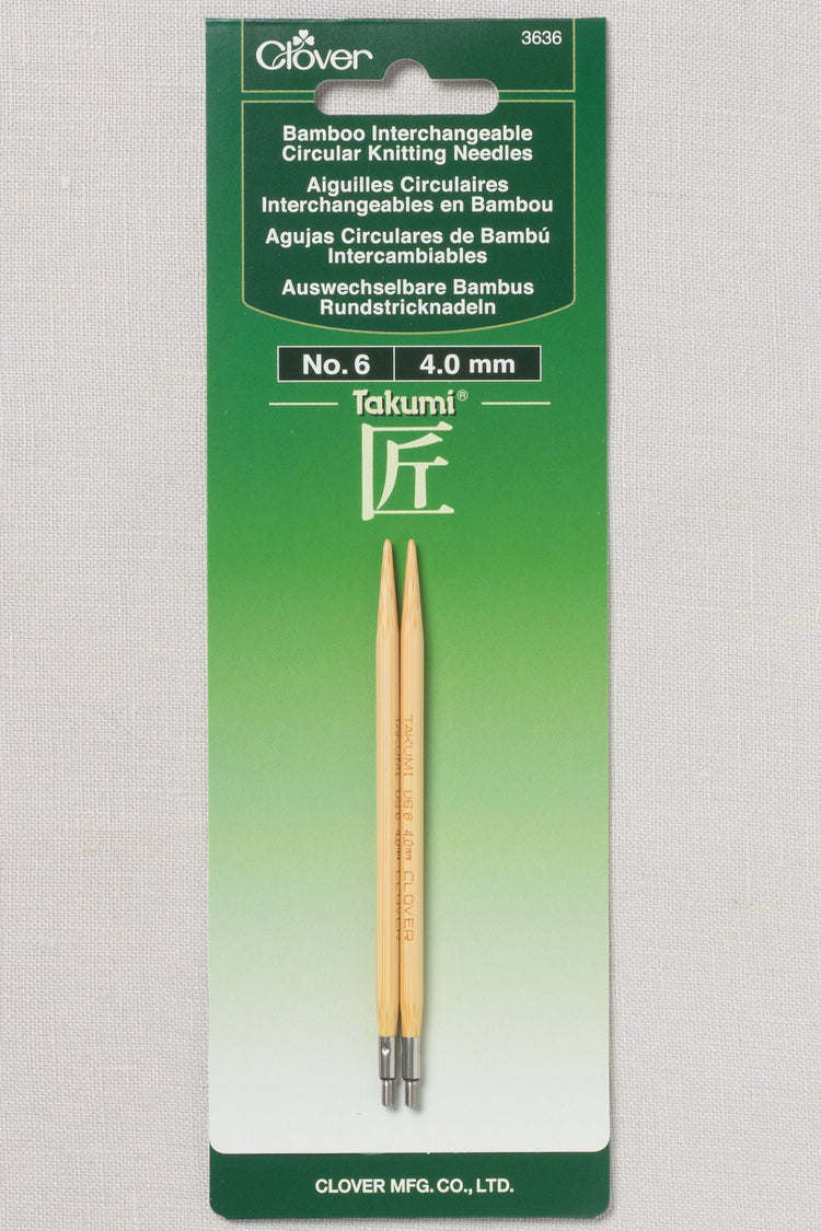 Clover Takumi Bamboo Interchangeable Needles
