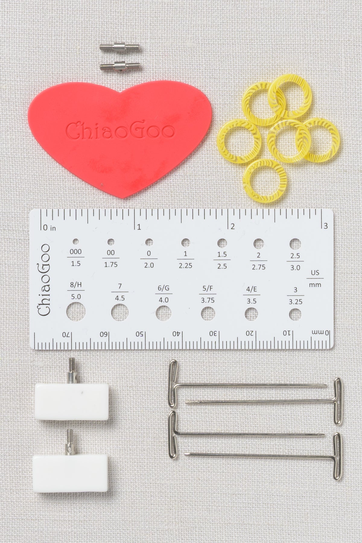 ChiaoGoo TWIST Shorties Set 2" & 3" (5 & 8 cm) [S] US 4-8 (3.5-5 mm)