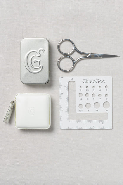ChiaoGoo Forté SS-Tipped Set 5" (13 cm) [S] [L] US 2-15 (2.75-10 mm)