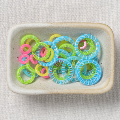 ChiaoGoo Stitch Markers 4 Sizes (10/Size) 5 - 15 mm (Bag of 3)