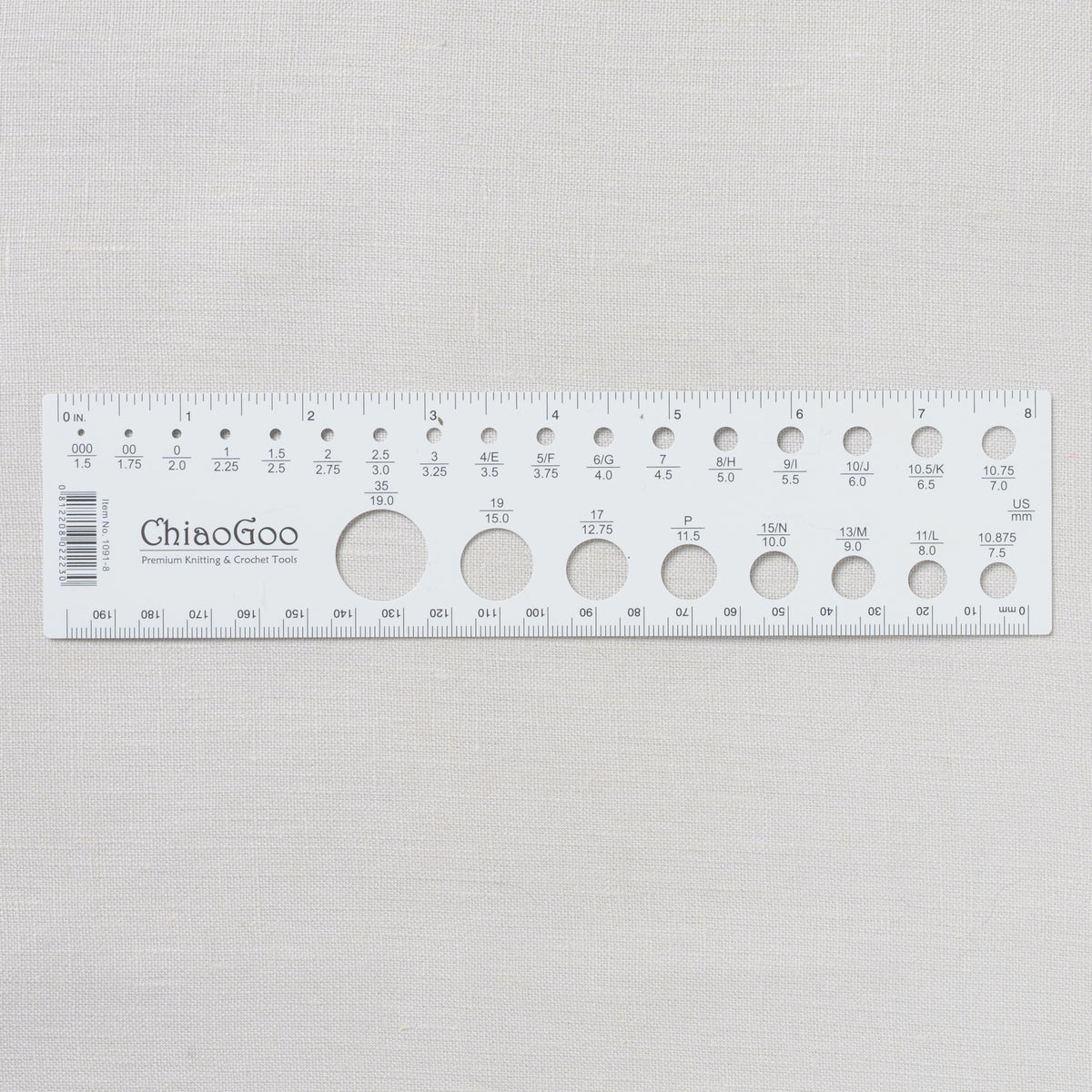 ChiaoGoo Needle Gauge 8" (20 cm) (Bag of 3)