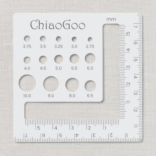 ChiaoGoo Swatch/Needle Gauge 3" (7.5cm) Square (Bag of 3)