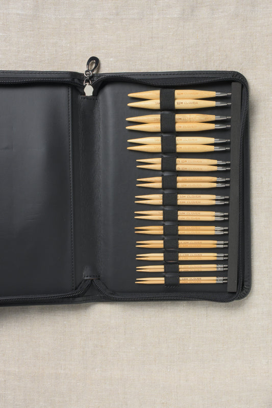 Clover Takumi Bamboo Interchangeable Circular Needle Set 4"