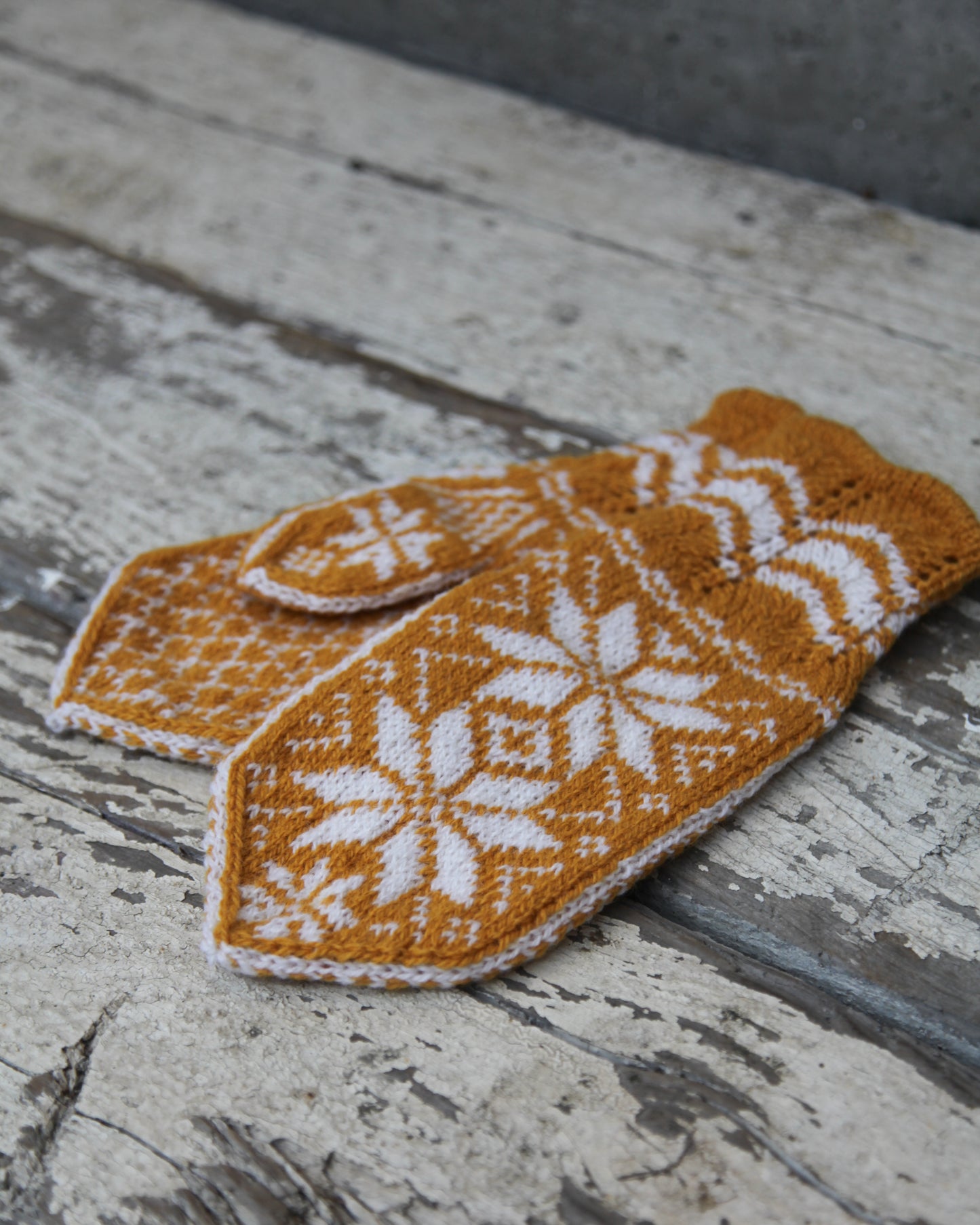 Rose mittens by Hillesvåg