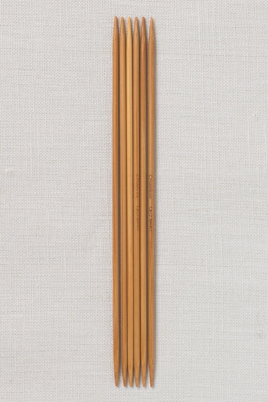 ChiaoGoo Bamboo Double Point 6" (15 cm) Patina