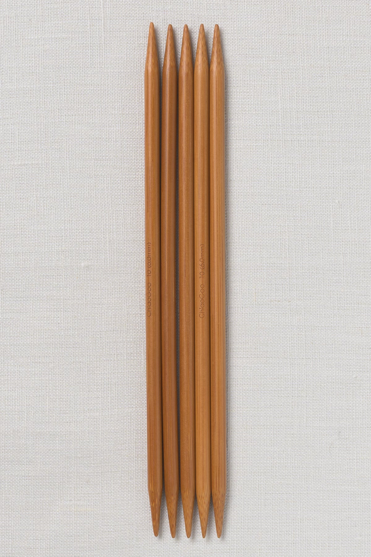 ChiaoGoo Bamboo Double Point 8" (20 cm) Patina