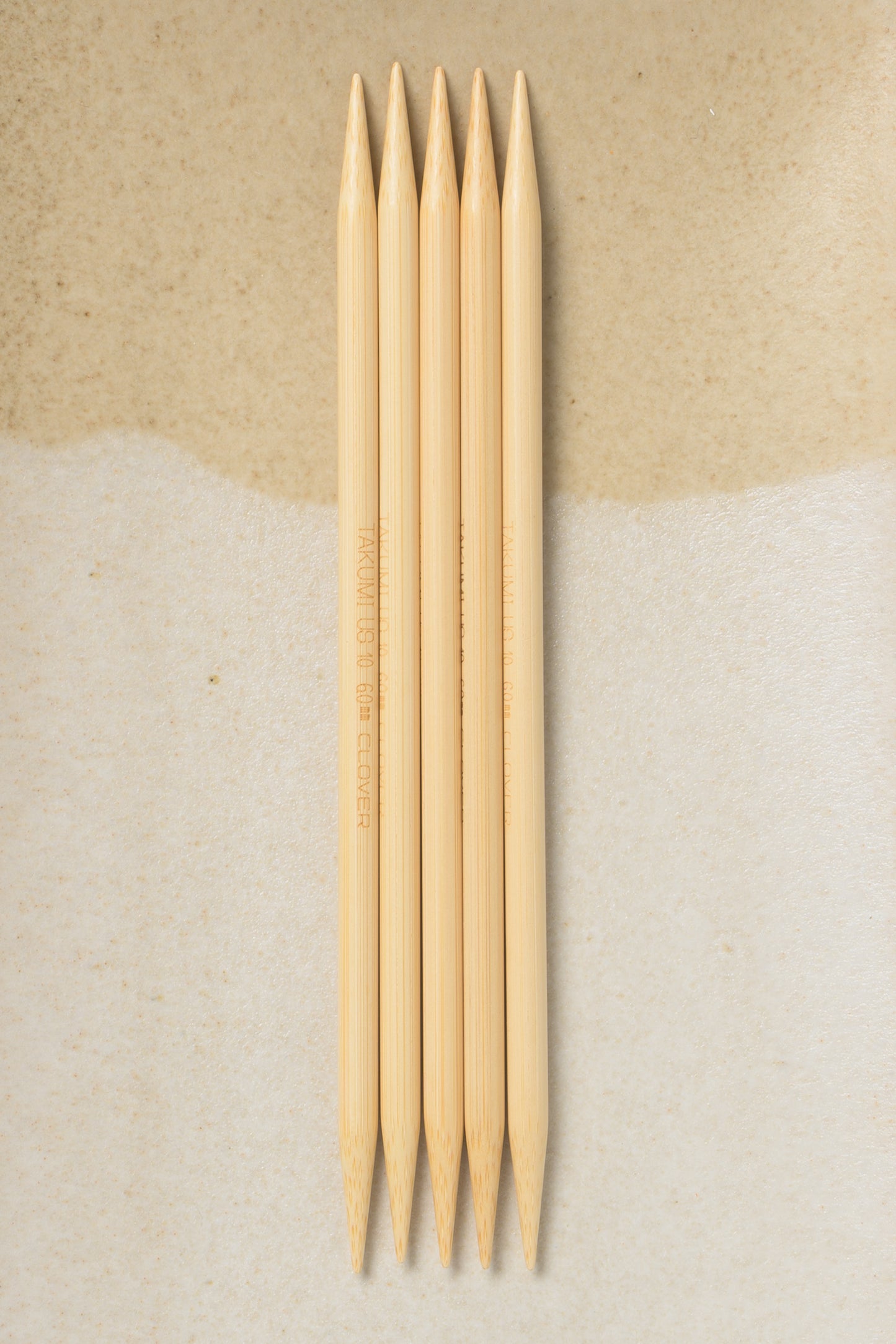 Clover Takumi Bamboo Double Point Needles 7"