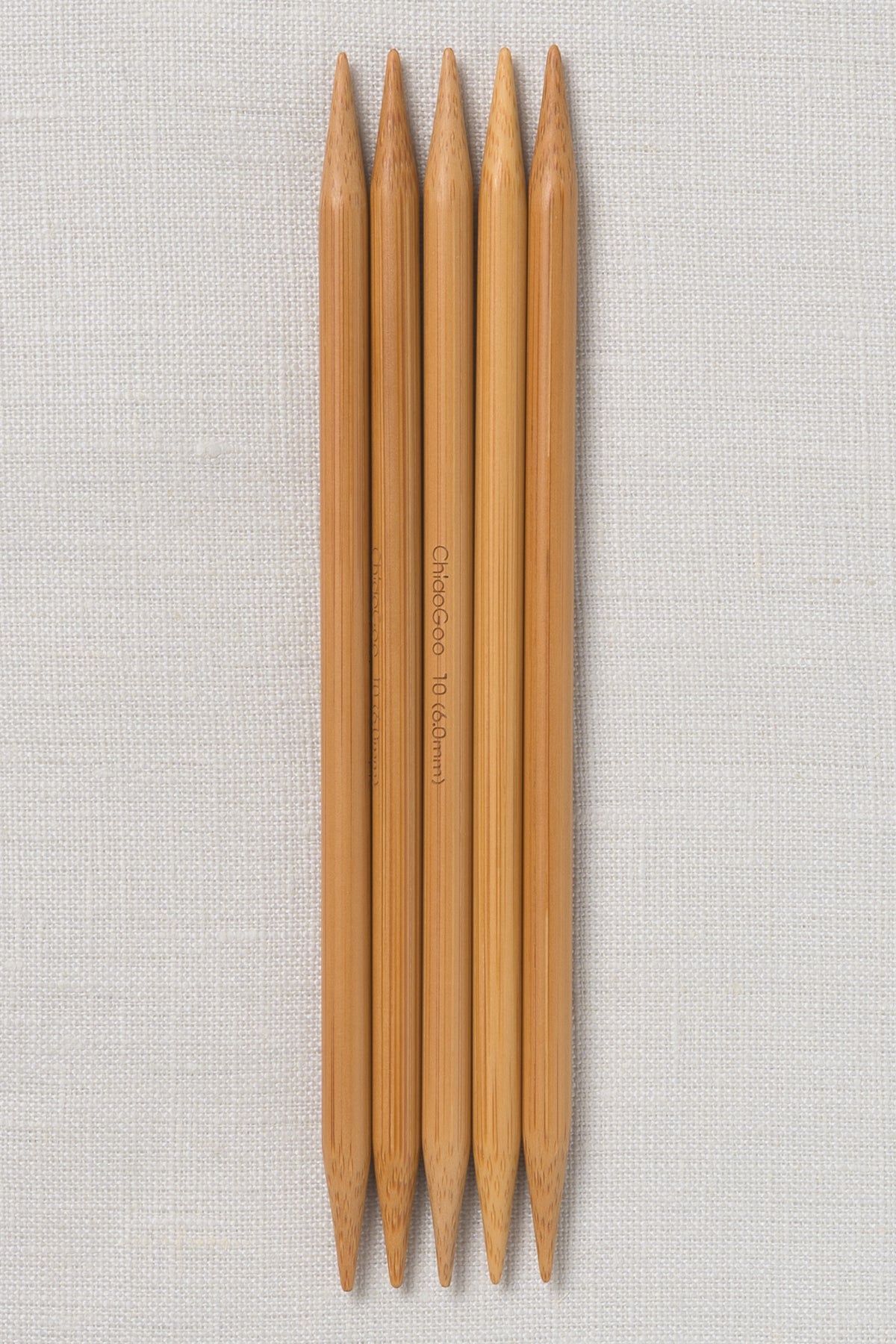 ChiaoGoo Bamboo Double Point 6" (15 cm) Patina