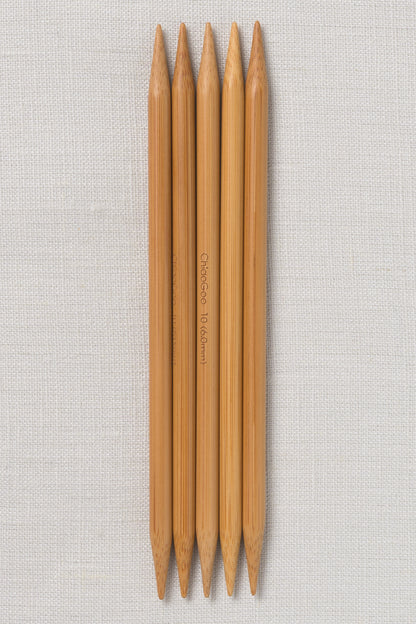 ChiaoGoo Bamboo Double Point 6" (15 cm) Patina