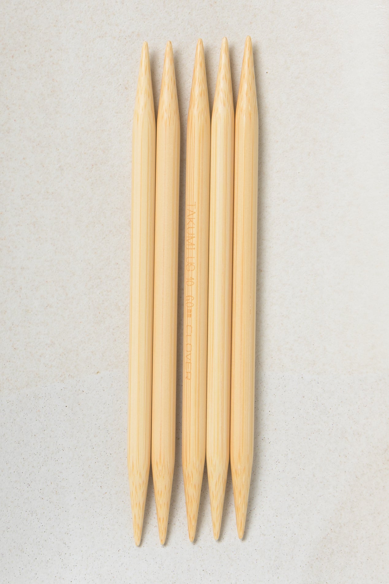 Clover Takumi Bamboo Double Point Needles 5"