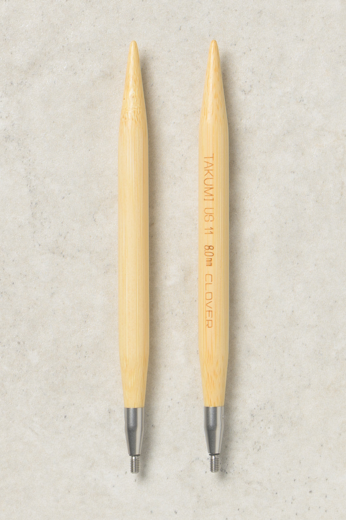Clover Takumi Bamboo Interchangeable Needles 4"