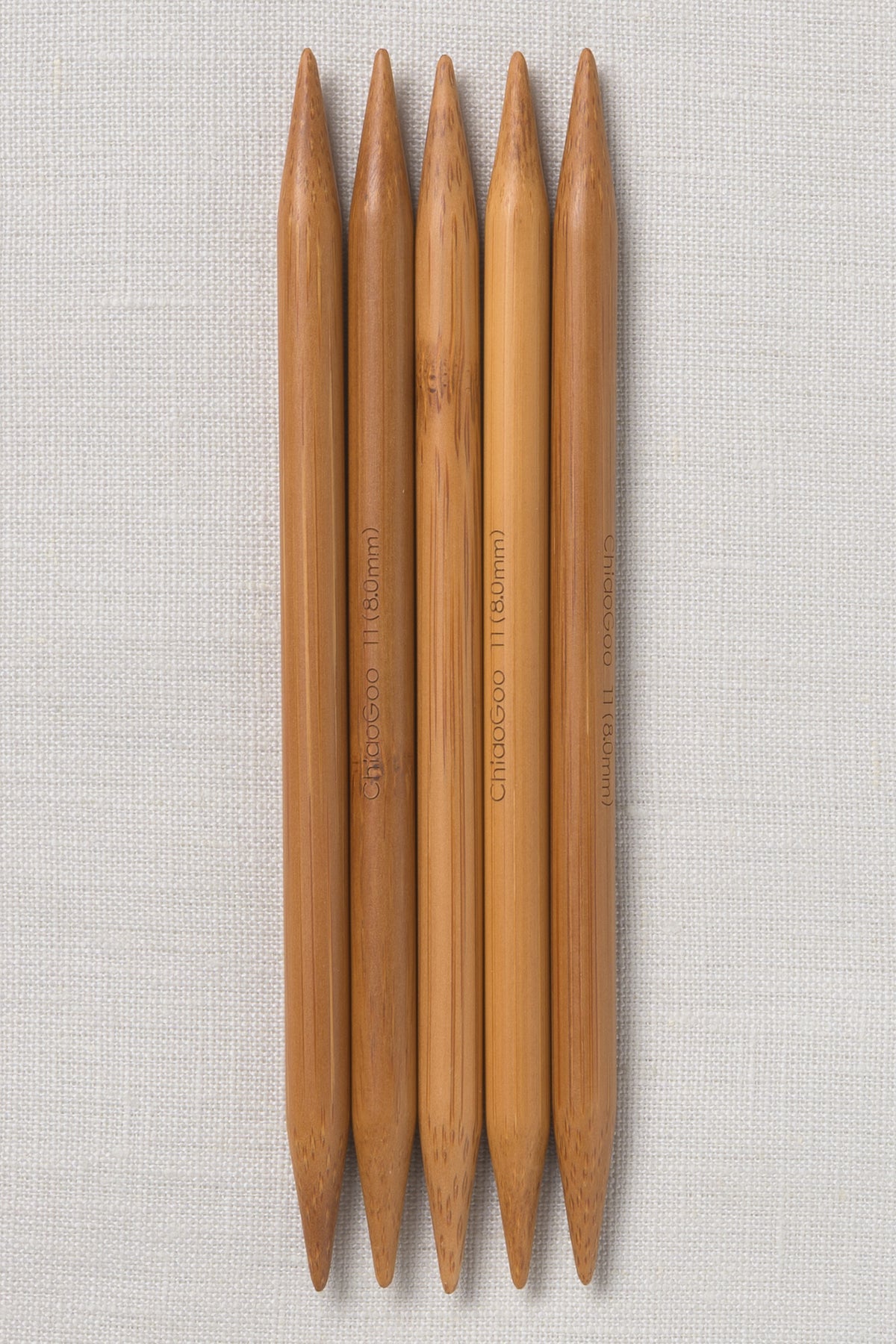 ChiaoGoo Bamboo Double Point 6" (15 cm) Patina