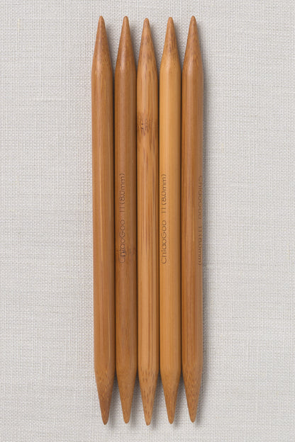 ChiaoGoo Bamboo Double Point 6" (15 cm) Patina