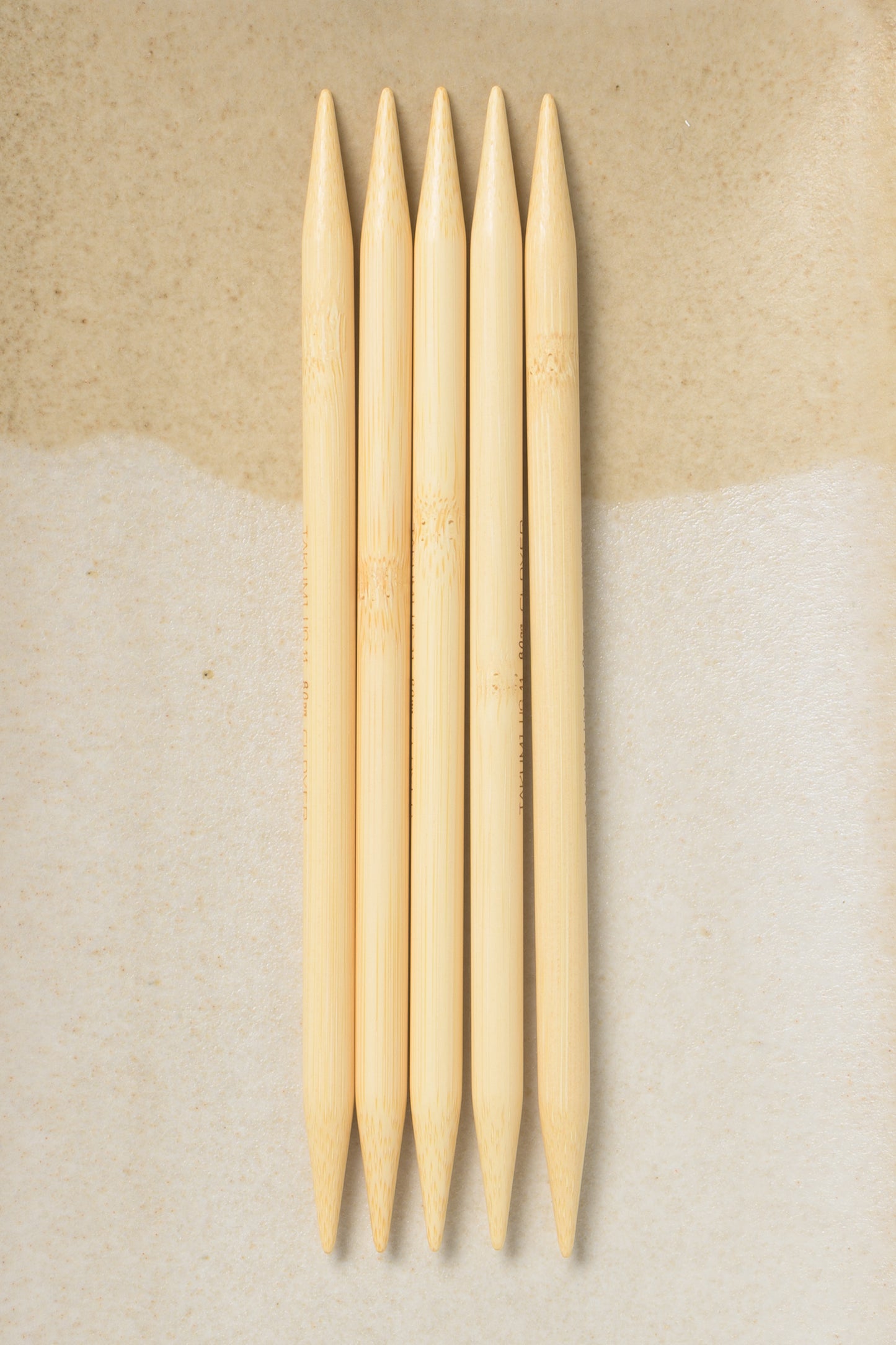 Clover Takumi Bamboo Double Point Needles 7"