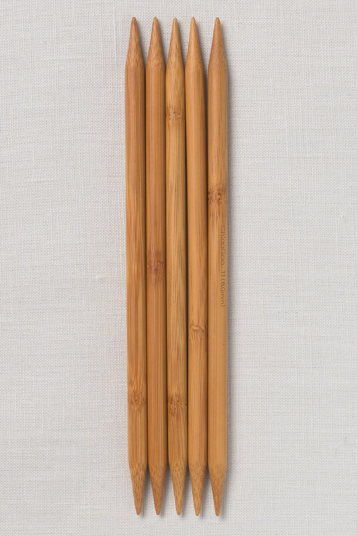 ChiaoGoo Bamboo Double Point 8" (20 cm) Patina
