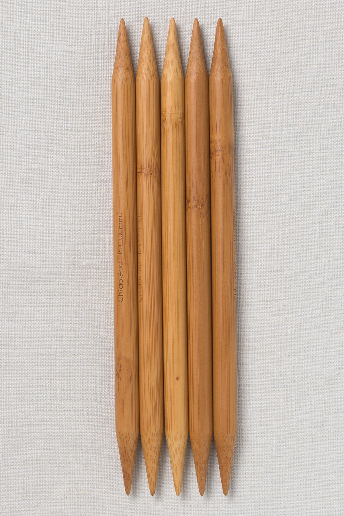 ChiaoGoo Bamboo Double Point 8" (20 cm) Patina
