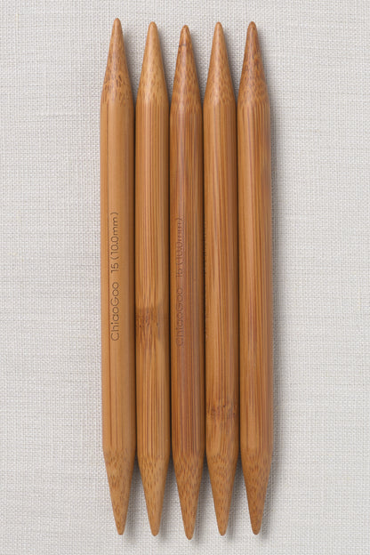 ChiaoGoo Bamboo Double Point 6" (15 cm) Patina