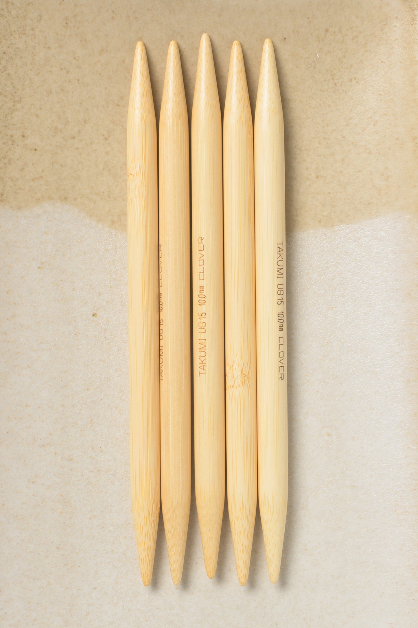 Clover Takumi Bamboo Double Point Needles 7"