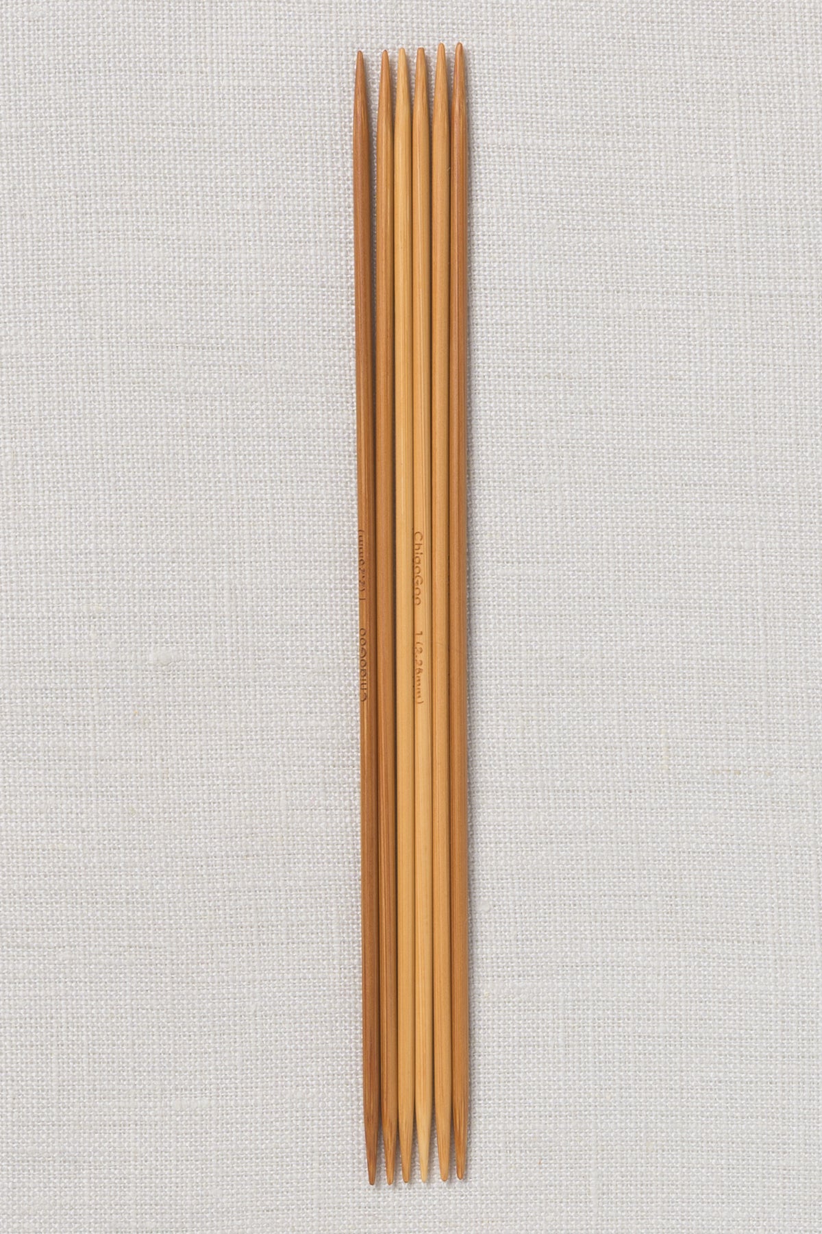 ChiaoGoo Bamboo Double Point 6" (15 cm) Patina