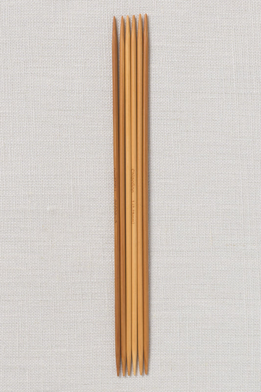 ChiaoGoo Bamboo Double Point 6" (15 cm) Patina