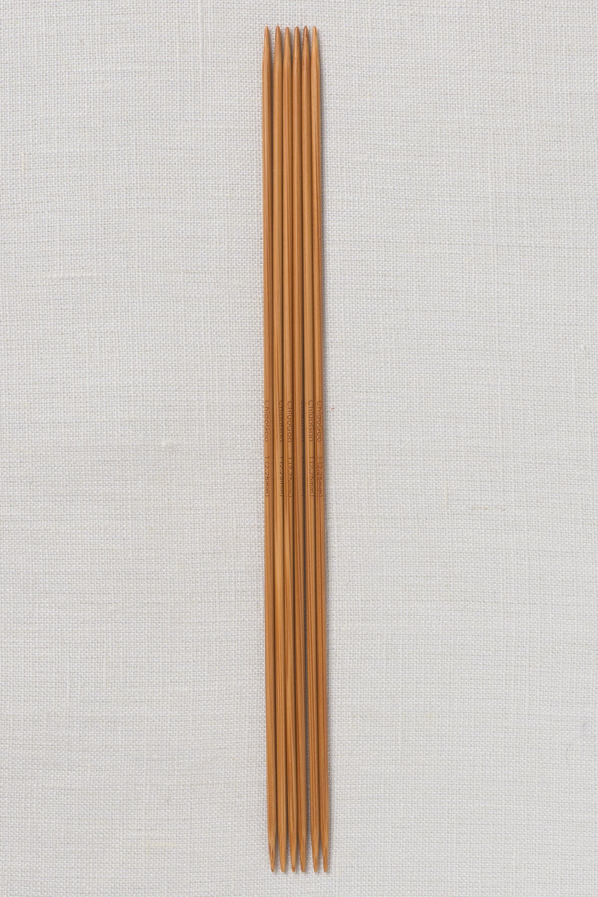 ChiaoGoo Bamboo Double Point 8" (20 cm) Patina