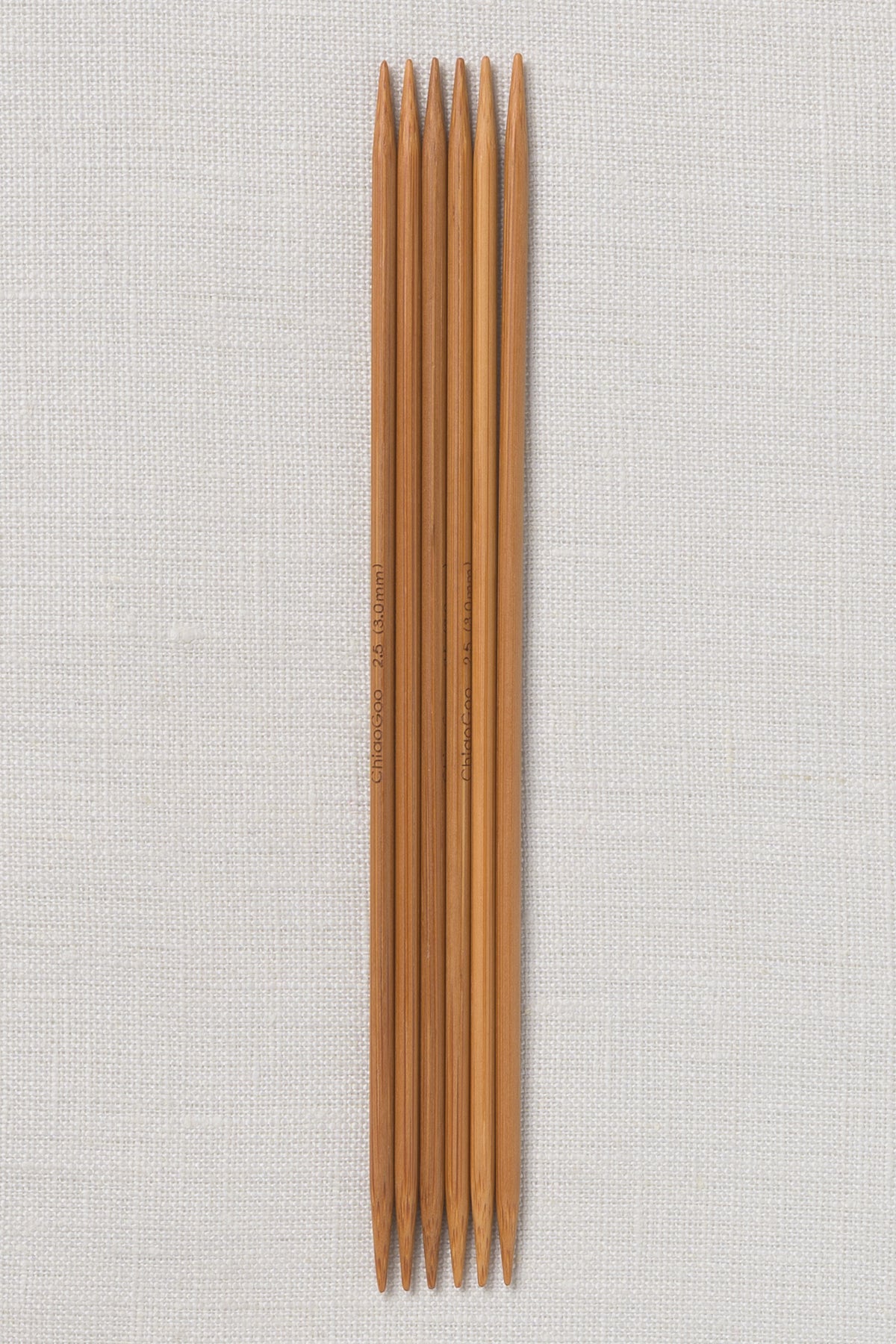 ChiaoGoo Bamboo Double Point 6" (15 cm) Patina