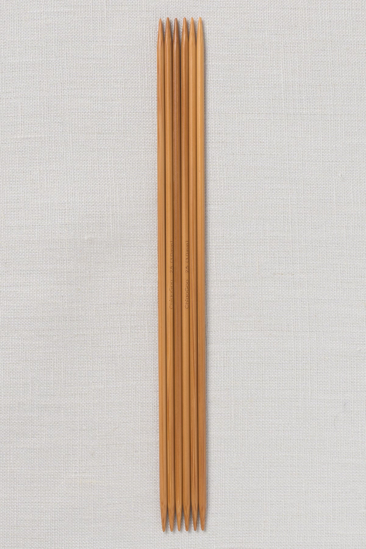 ChiaoGoo Bamboo Double Point 8" (20 cm) Patina