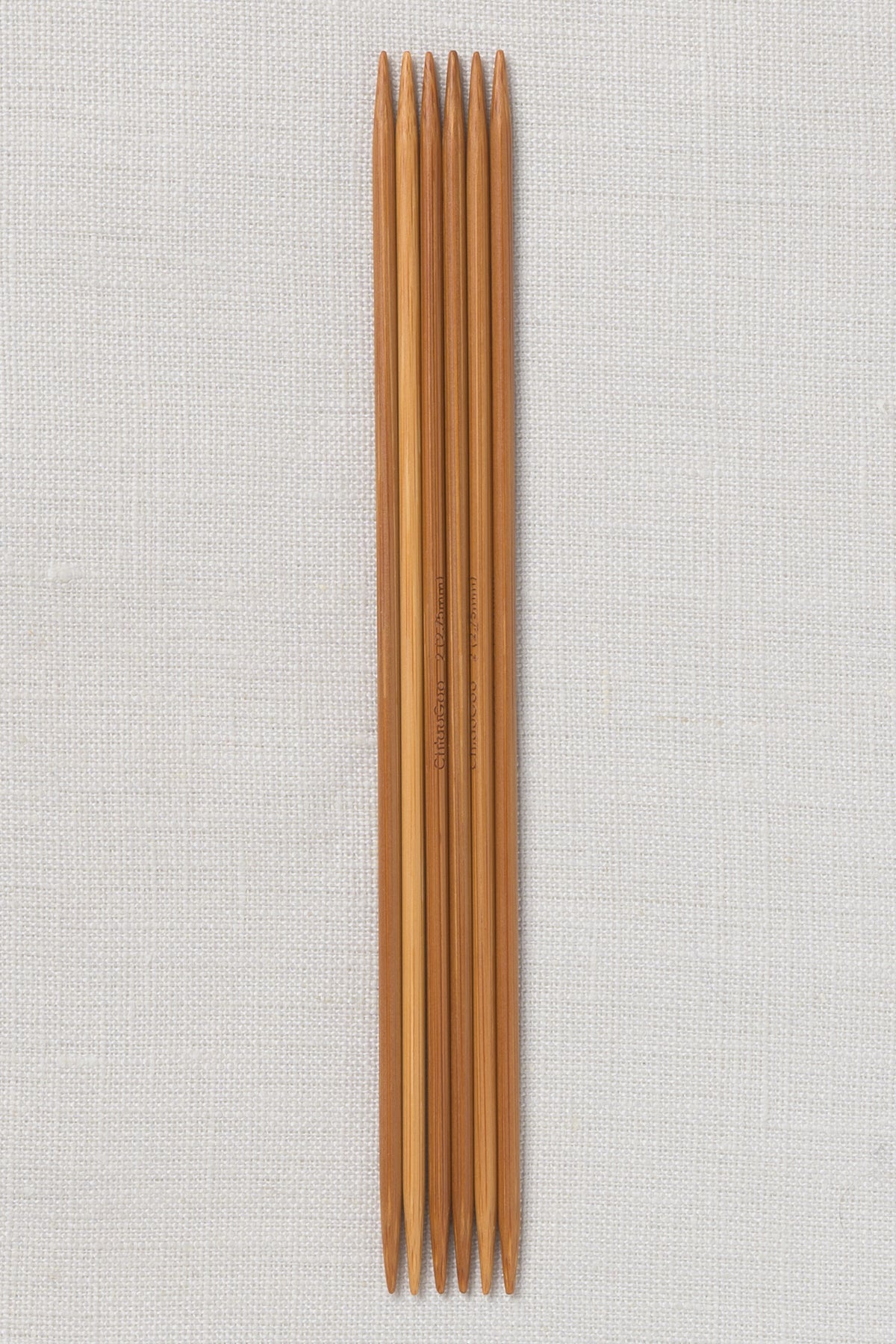 ChiaoGoo Bamboo Double Point 6" (15 cm) Patina