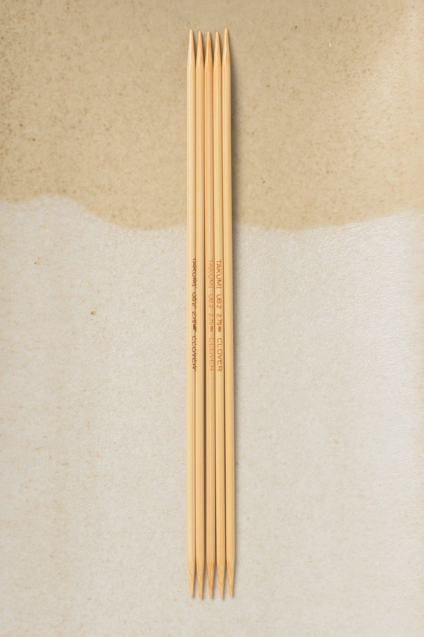 Clover Takumi Bamboo Double Point Needles 7"
