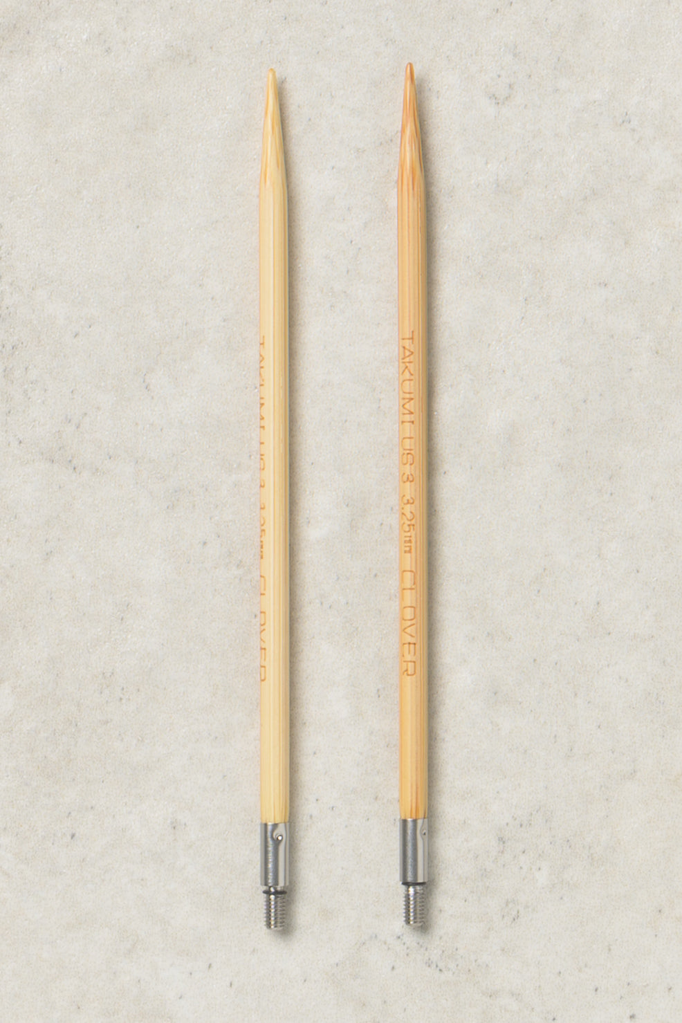 Clover Takumi Bamboo Interchangeable Needles 4"