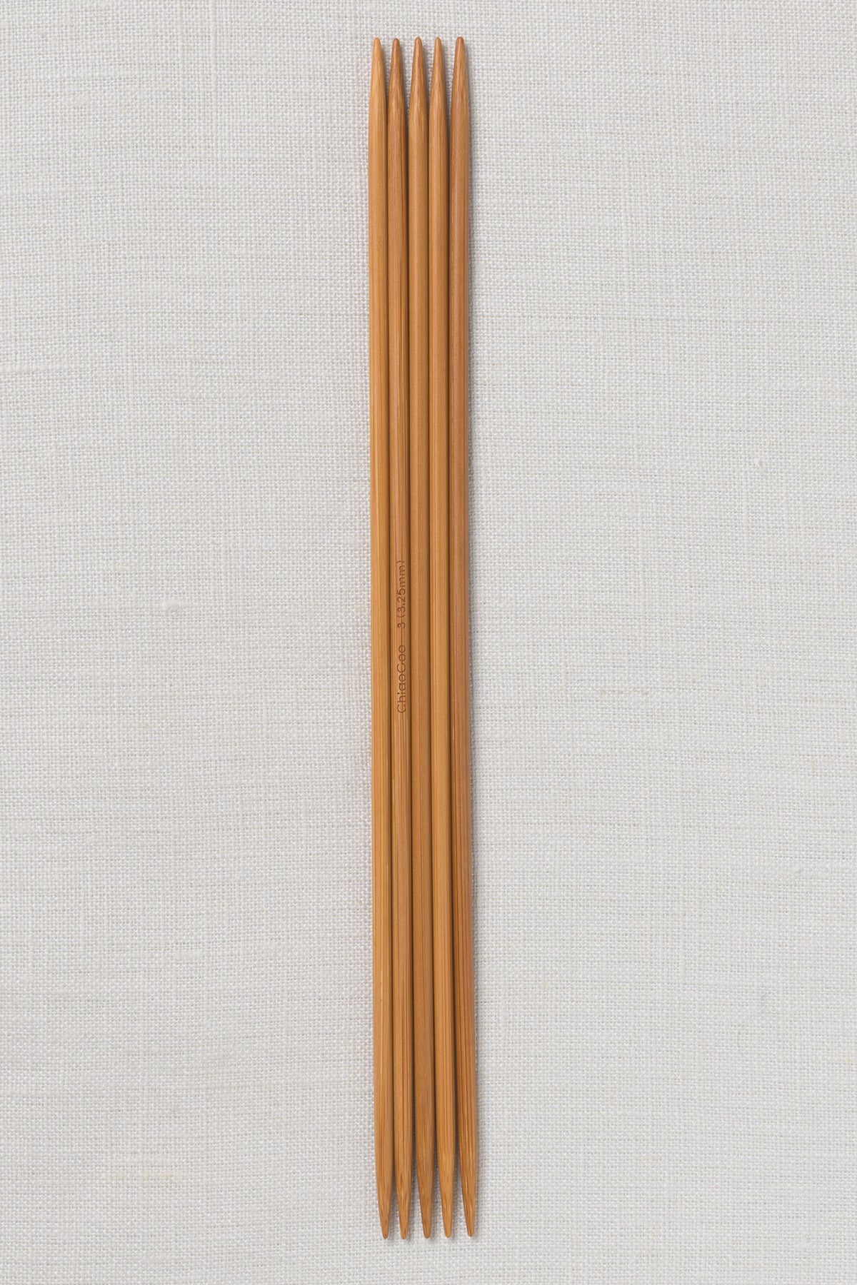 ChiaoGoo Bamboo Double Point 8" (20 cm) Patina