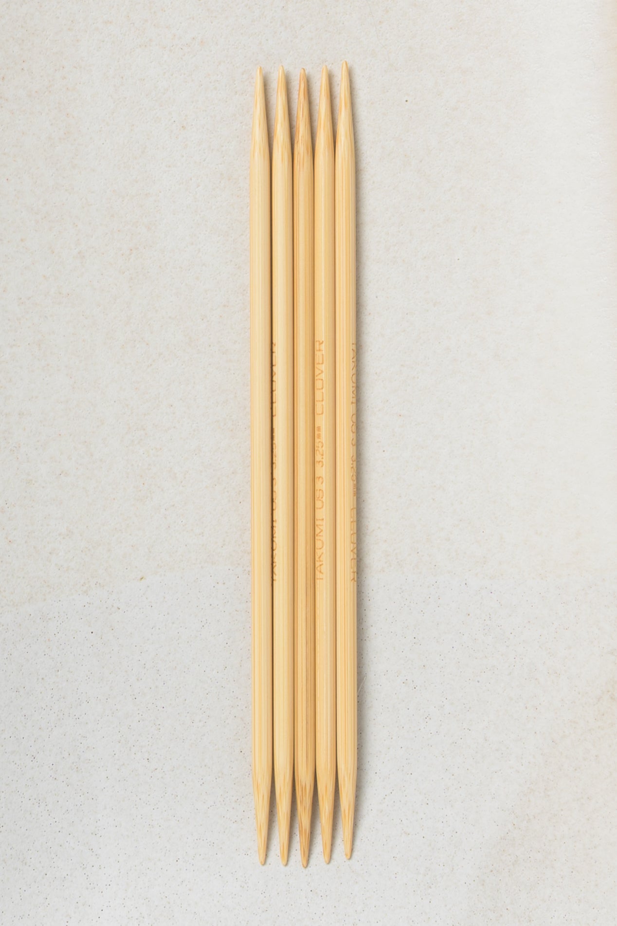 Clover Takumi Bamboo Double Point Needles 5"