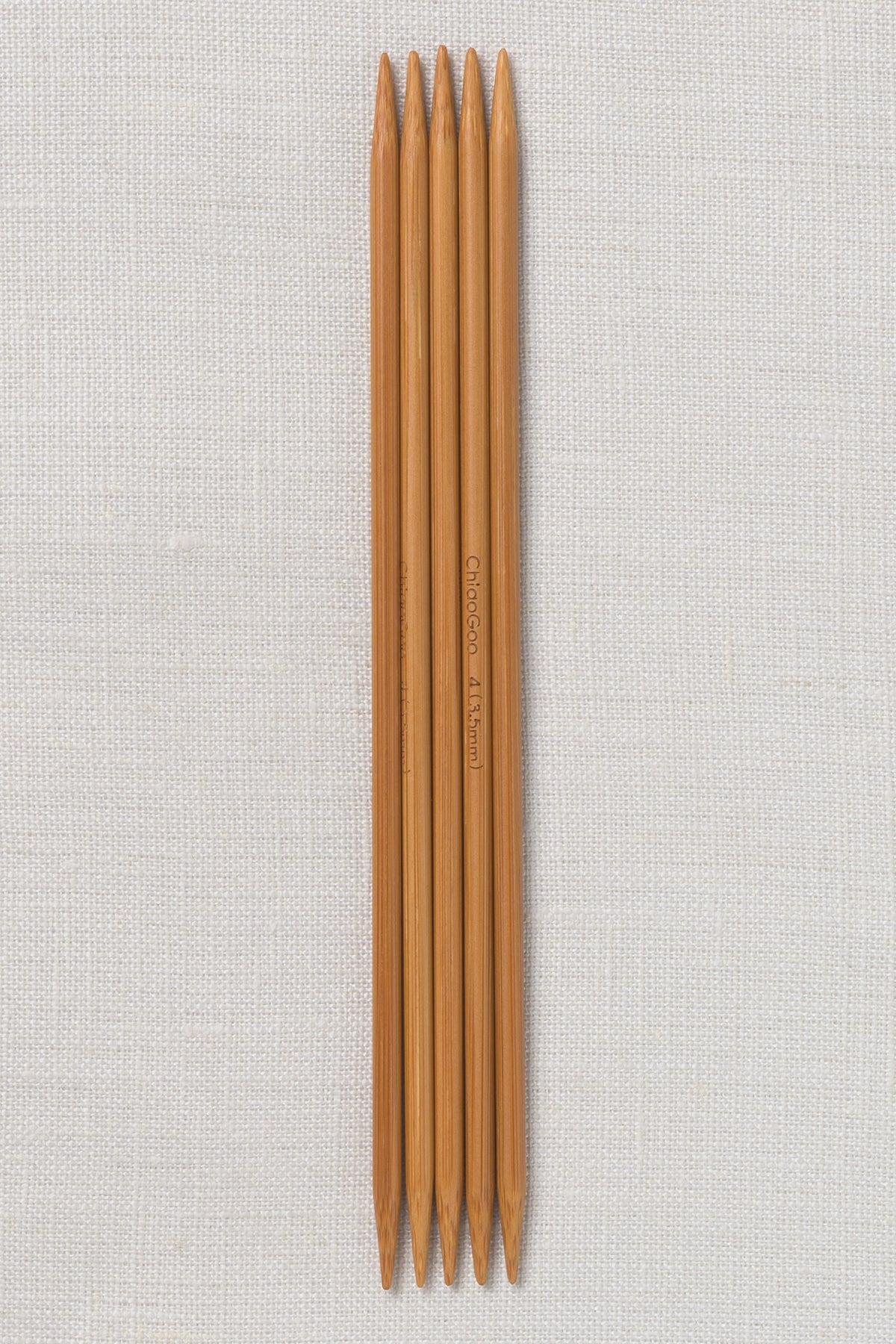 ChiaoGoo Bamboo Double Point 6" (15 cm) Patina