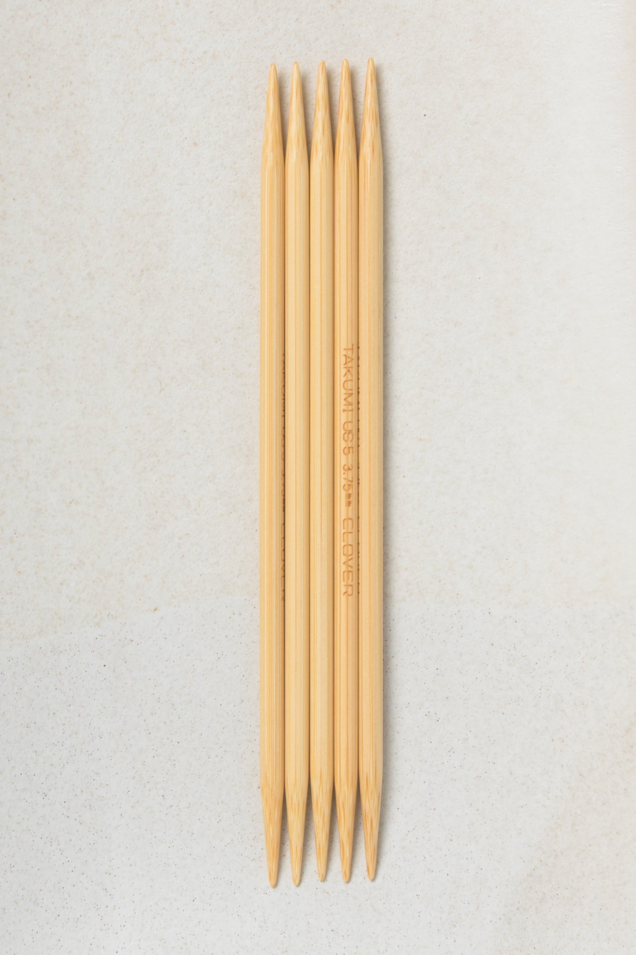 Clover Takumi Bamboo Double Point Needles 5"