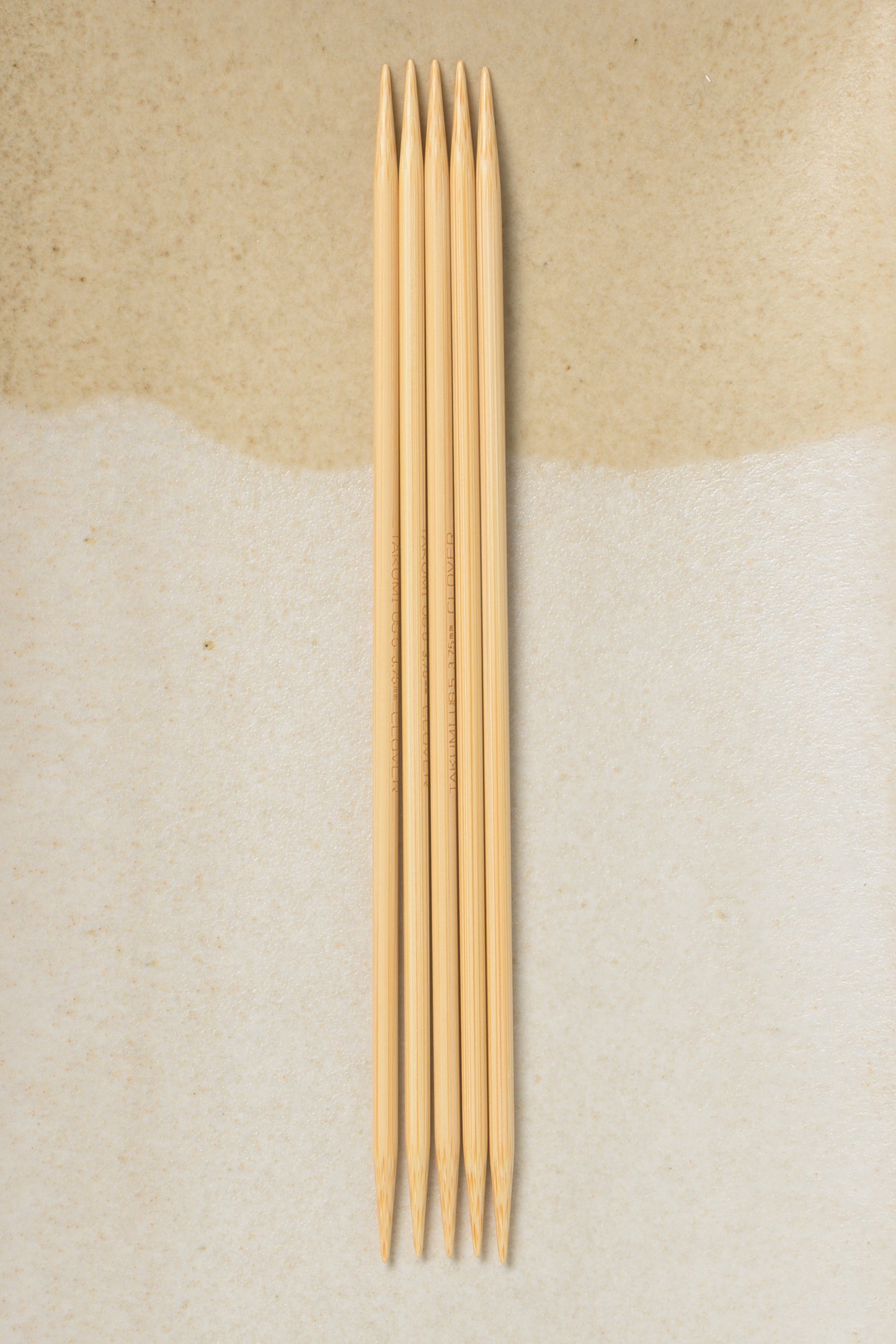 Clover Takumi Bamboo Double Point Needles 7"