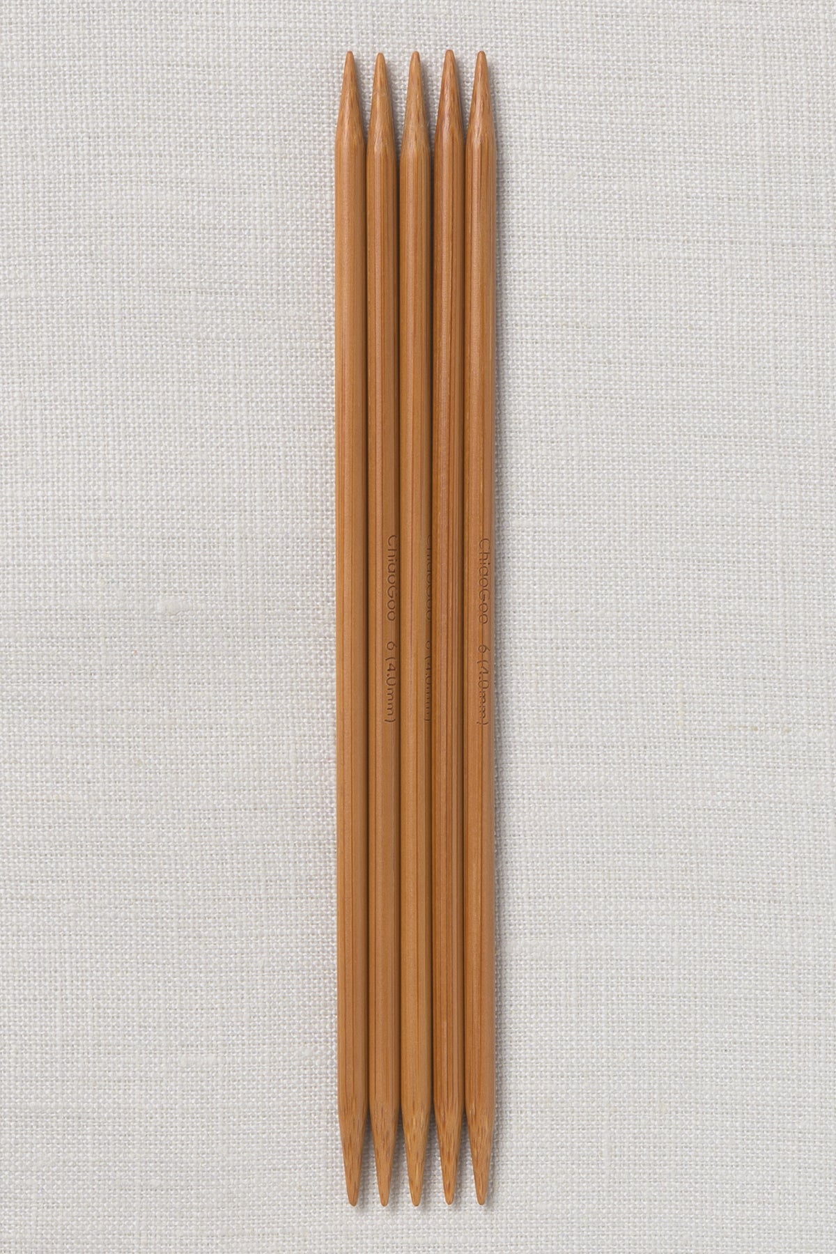 ChiaoGoo Bamboo Double Point 6" (15 cm) Patina