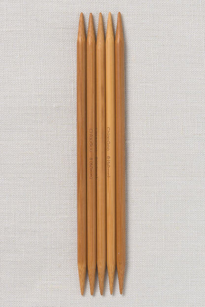 ChiaoGoo Bamboo Double Point 6" (15 cm) Patina